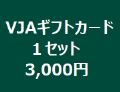 VJAギフトカード　１セット金額　3,000円